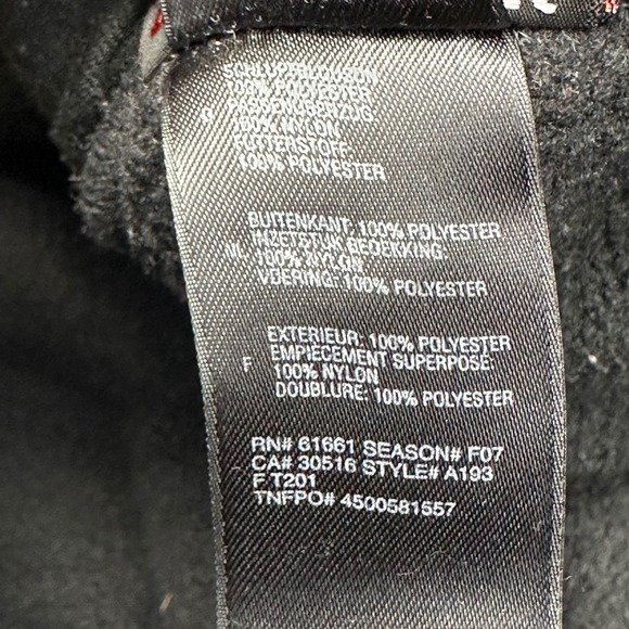 The North Face A193 F07 Mens Large Black Denali Polartec Full Zip Fleece Jacket - Picture 7 of 16